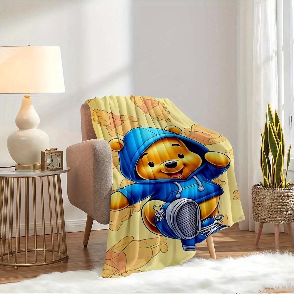 1pc flannel cartoon Winnie the Pooh pattern small bed blanket