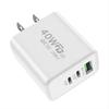 USB Type C Charger PD 40W Quick Charge Fast Charging Mobile Phone Wall Adapter for iPhone 16 Pro Samsung Xiaomi Power Adapter