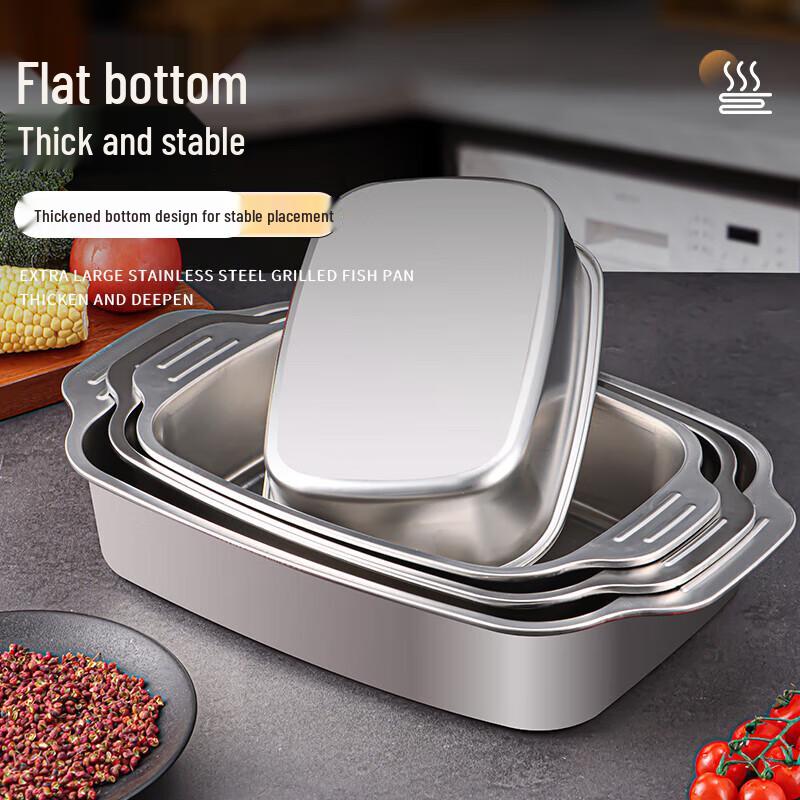 Baijie Stainless Steel Deep Square Roasting Tray