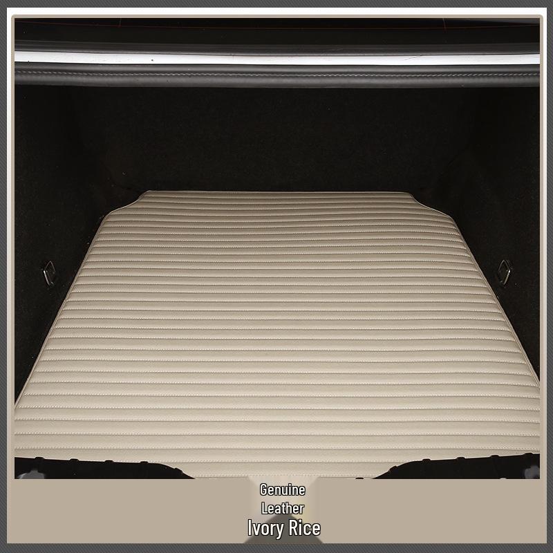 Fits 99% of Car Models: Genuine Cowhide Leather Trunk Mat