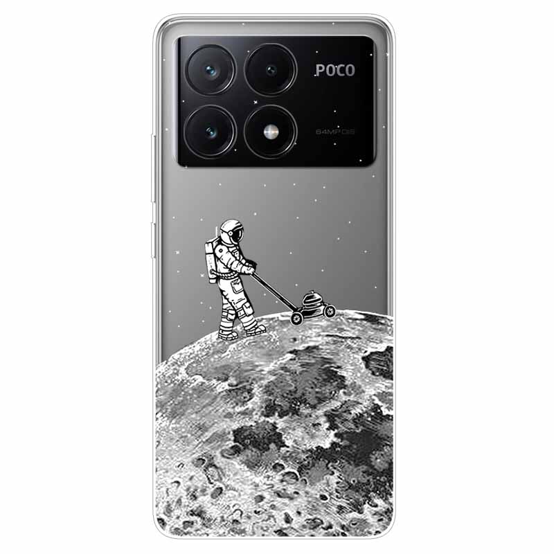 For Xiaomi Poco X6 Pro Case Transparent Cute Soft Silicone TPU Coque for Poco X6 / X6 Pro 5G Phone Cover X 6 X6Pro Clear Shells