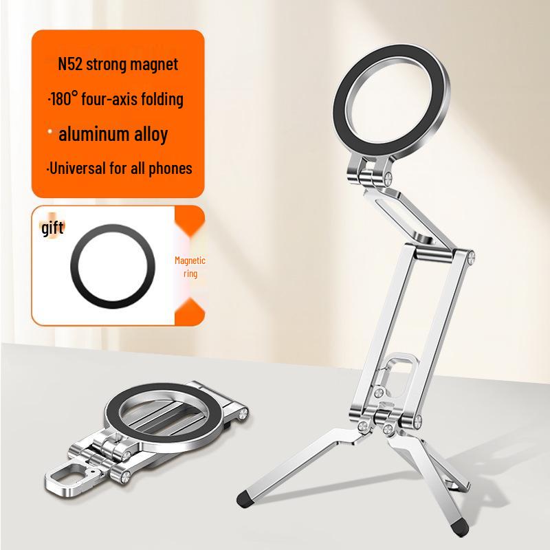 

Portable Magnetic Phone Holder & Folding Tripod Stand for Live Streaming