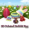 Cute 3D Printed Rabbit Egg Creative Easter 3D Printed Toy  Easter Decoration