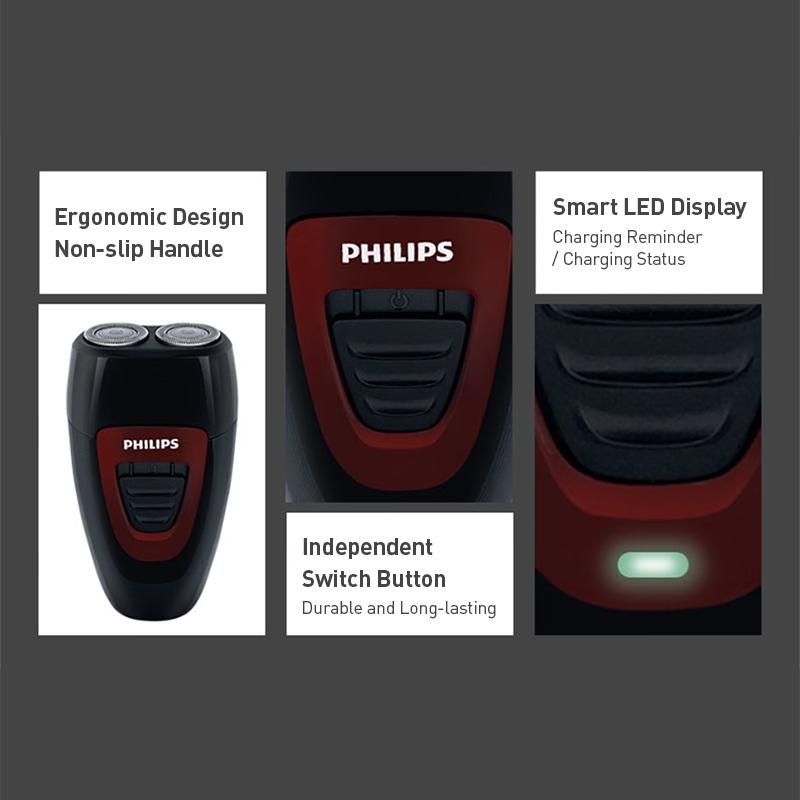 Philips Rasierer PQ182/16 Selbstschärfende Klinge 100-240V Integrierter Ladestecker
