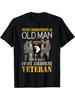 101st Airborne Veteran T-shirt - "Never Underestimate an Old for Man Who Is Also a 101st Airborne Veteran" Print