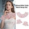 Elastic Lace Blood Colored Dress Up Set  Crimson Makeup Ball Accessories