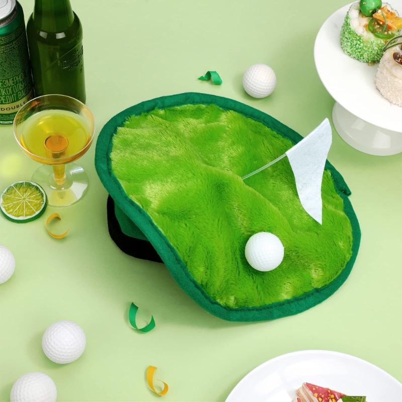 Trendy Painter Hat with Green Turf Fashion Hat Funny Beret for Sports Photography Golfer Headwear Painter Hat