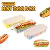100 sztuk Pudełko do pakowania hot-dogów bez składania Papierowe Jednorazowe Naczynia Imprezowe Taca do serwowania jedzenia Dla Firm Cateringowych Pudełka Cateringowe