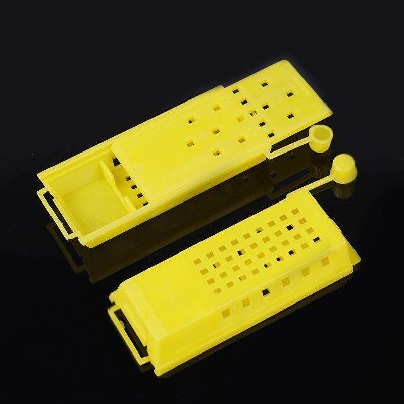 

10Pcs Queen Bee Post Cage with Leg Plastic Yellow Catcher Apiculture Device Isolation Beekeeping Transport Cages Beekeeping Tool 10pcs жовтий
