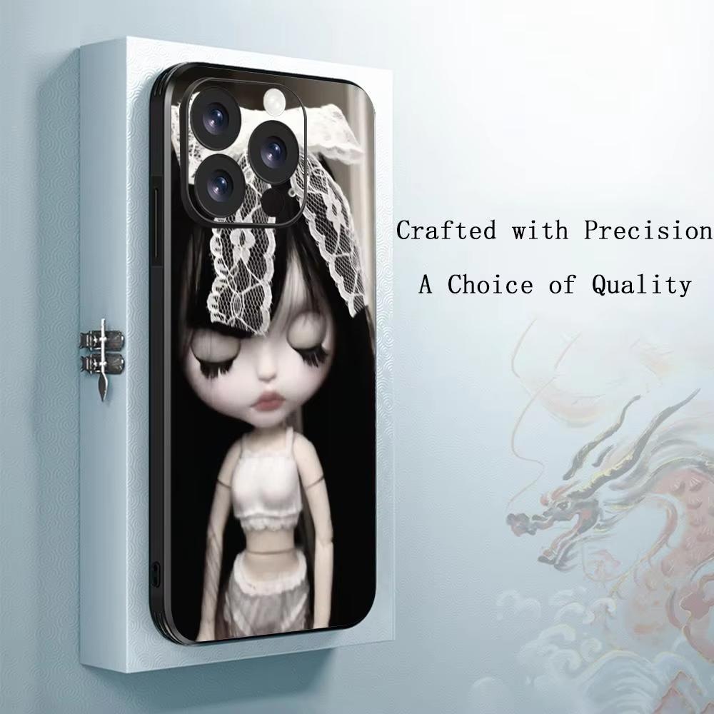 Bl-ytheS Cute doll fashion design Phone Case For iPhone 17 16 16e 15 14 13 12 11 Plus Mini Pro Max Soft black Shockproof Cover