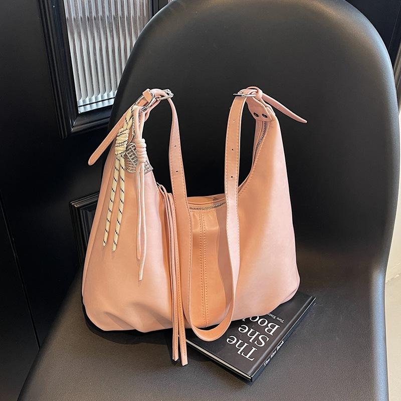 

Simple and versatile large-capacity tote bag women s 2025 summer Korean version fashionable and versatile shoulder bag premium messenger bag розовый
