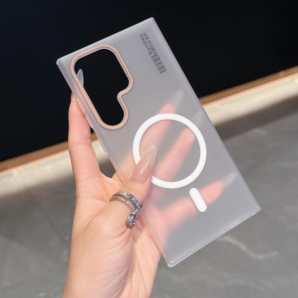 Suitable for Samsung S25 Ultra Mobile Phone Case  Fashionable Ultra Thin Matte Skin Feel Magnetic Suction S24 Ultra Anti Fall Protection Case