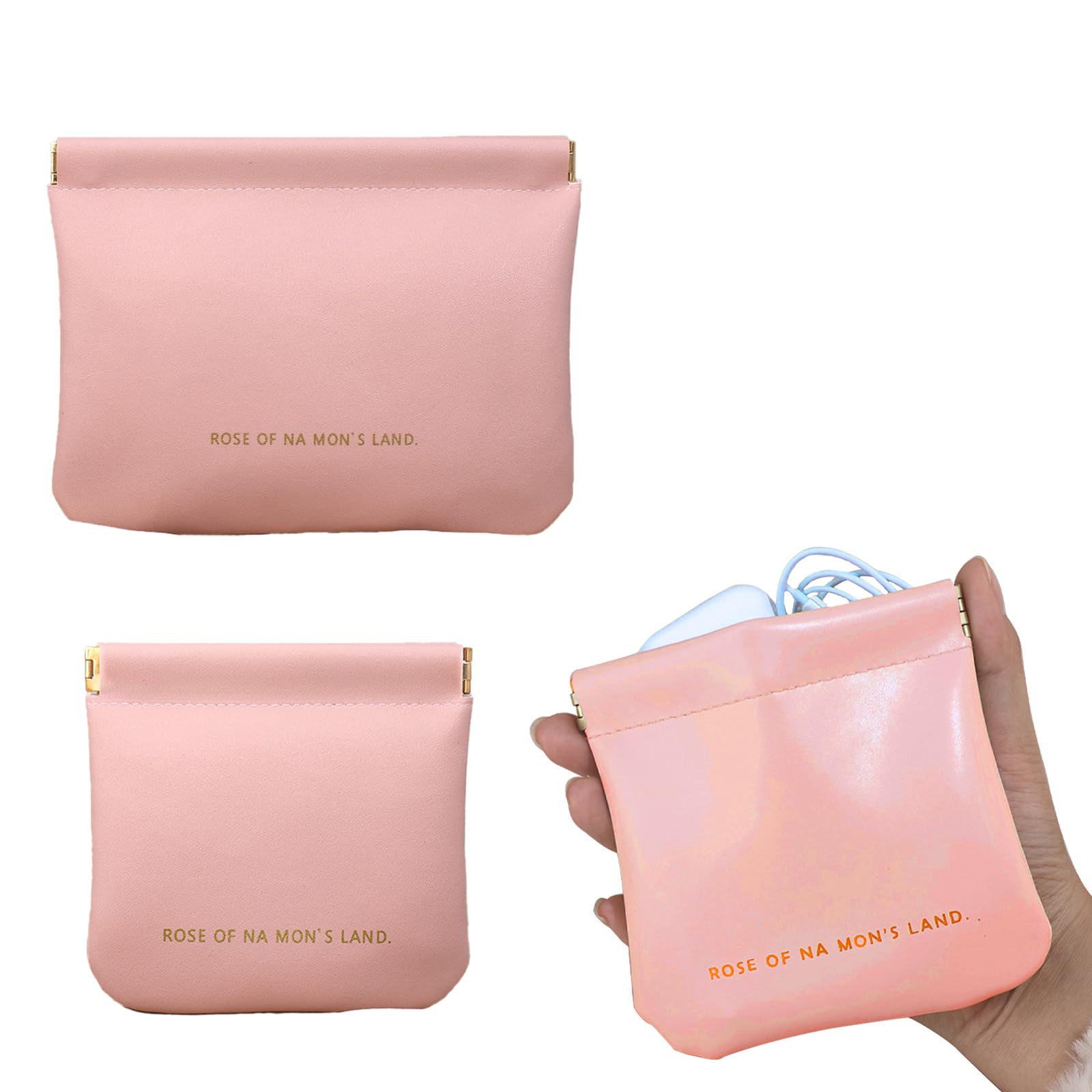 

Lynlyulinger Makeup PU Leather Storage Large Cosmetic Storage Pouch for Suitable for Small Easy to Carry Pouch, Pouch, 2-Pack, Capacity, Women, Items,