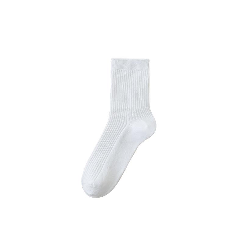 Double-needle Socks, Mid-calf Socks, Men's Cotton Trendy Long Socks, Autumn and Winter Styles, Pile Socks, Casual