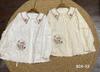 1116 Spring New Women's Lapel Japanese Cotton and Linen Shirt Loose Shirt Top Cardigan Mori Women's Embroidery