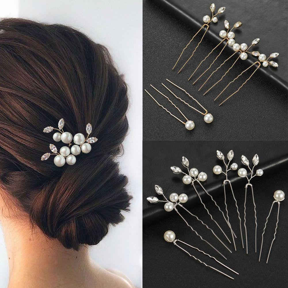 Hair Jewelry Hair Accessories Wedding Pearl Rhinestone Bridal Hair Pins Hair Clips Flower Headwear