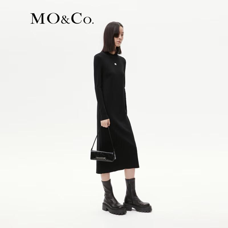 MO&Co. M Logo Wool Blend Knitted Dress