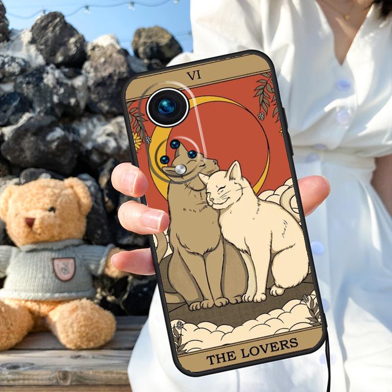 Koty Tarot Wiedźmiarstwo Etui Na Honor Magic 6 5 Lite Pro 50 70 90 Honor X8b X9b X6 X7 X8 X9 X6a X7a X9a X8a