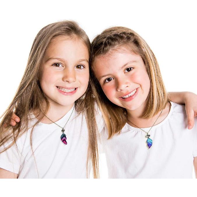 Best Friends Half Heart Pendant Necklace for Children, Kid's Best Friend Jewelry,Friendship Gift Girls BFF Necklaces-Love