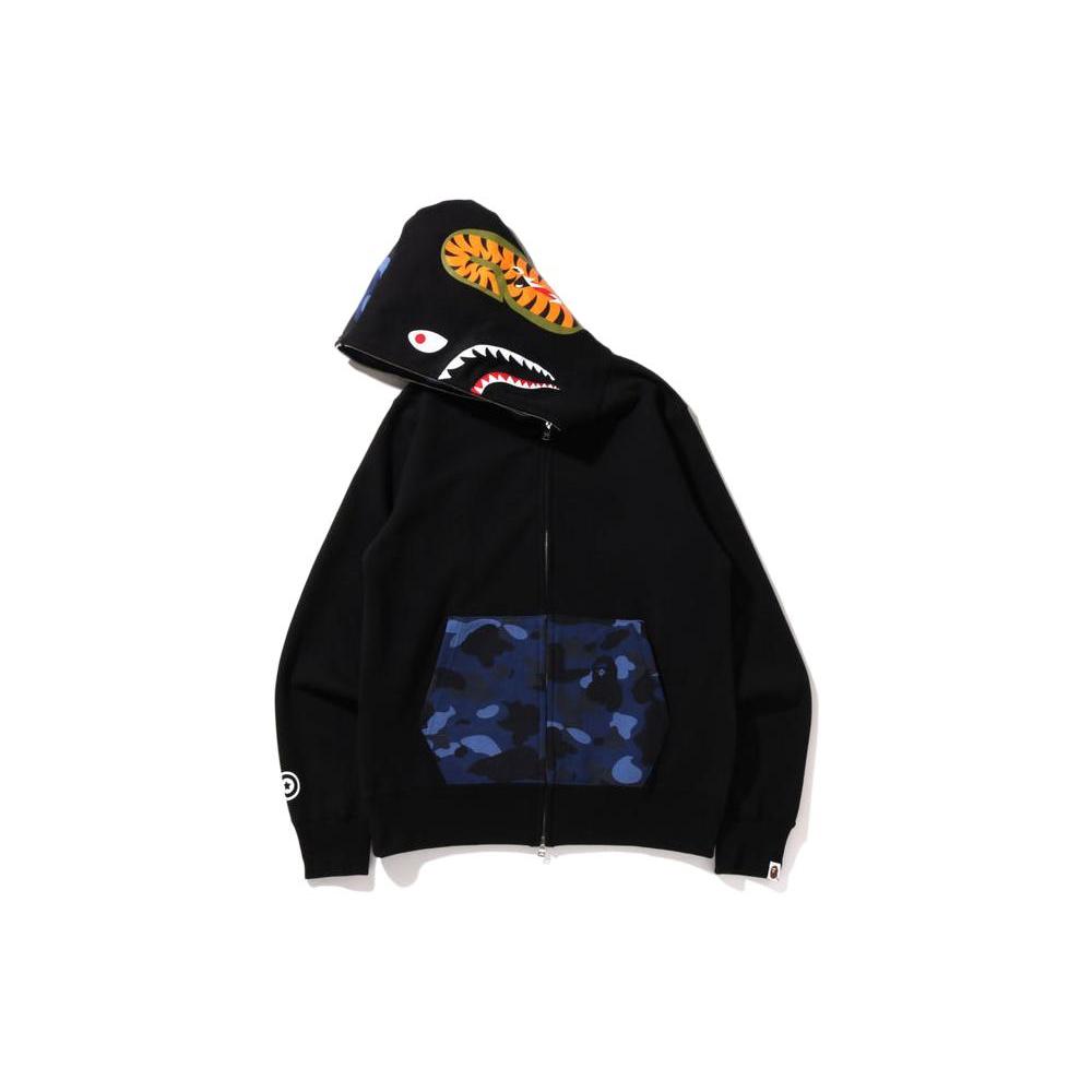 A BATHING APE Shark SS22 Color Camo Shark Full Zip Hoodie Sweatshirt Men's 1I30-115-023