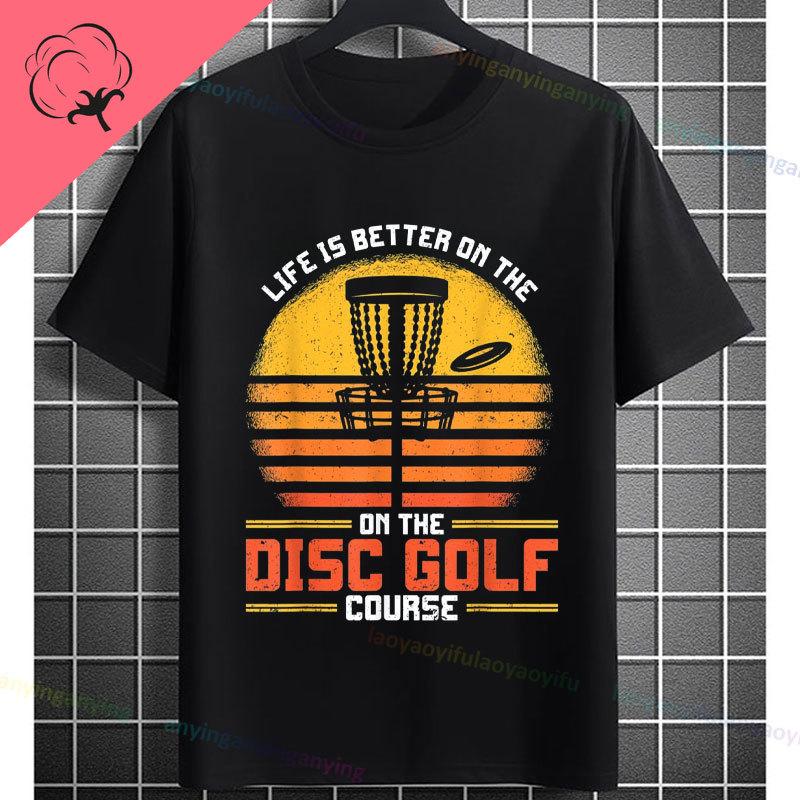 Lustiges Ich Liebe Es Wenn Meine Frau Mich Disc Golf Spielen Lässt Grafik T-Shirt 100% Baumwolle Kurzarm Humor Stil Lässiges Sport T-Shirt