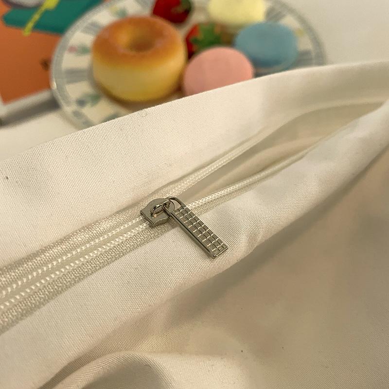 Weißer Bettdeckenbezug Hautfreundliche Bettbezüge Einfacher Stil Bettwäsche für Zuhause funda nordica Weiche Bettbezüge (Kein Kissenbezug)