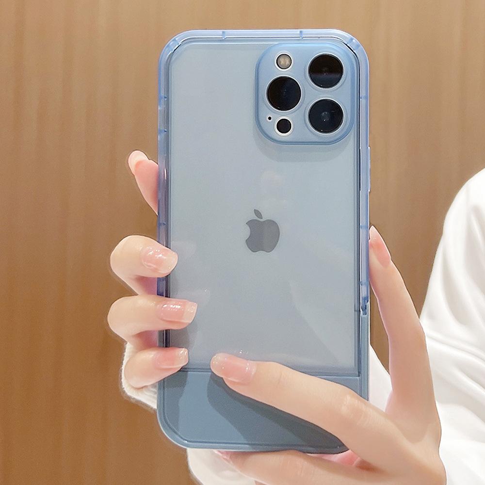 Unsichtbarer Ständer Passend für IPhone16 Handyhülle 15 Apple Silikon XS/XR Simple 11 Transparent 14Pro Max