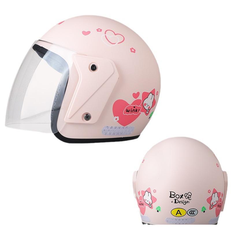 Helmet Women's Four Seasons Women's Autumn and Winter Warm Electric Motorcycle Helmet Men's Winter Hard Hat Helmet Universal in All Seasons