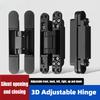 3D Adjustable Hidden Door Hinges Hotel Folding Door Inward and Outward Opening Concealed Door Closer Hardware Supplies