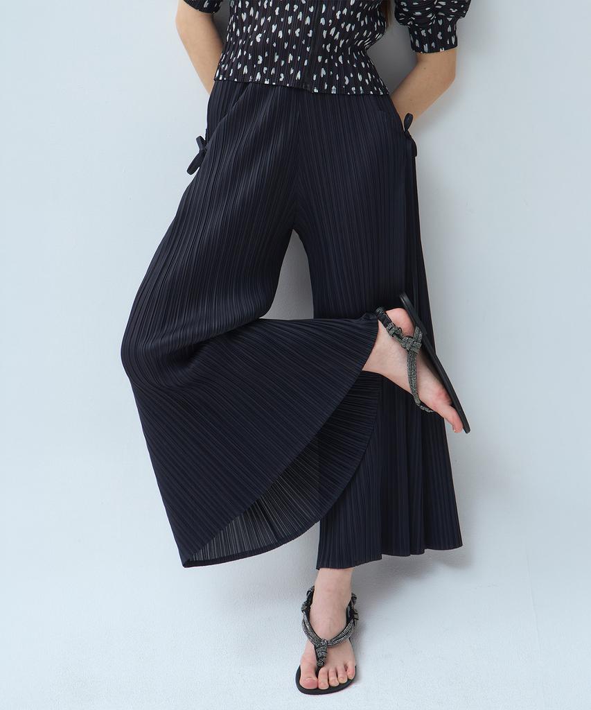 Waiowai Side Strap Pleated Wide Pants_3Colors
