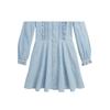 Polo Ralph Lauren Dress Washed Cotton Fabric Needle And Pleats Blue Kids Kids dress 313950549-001