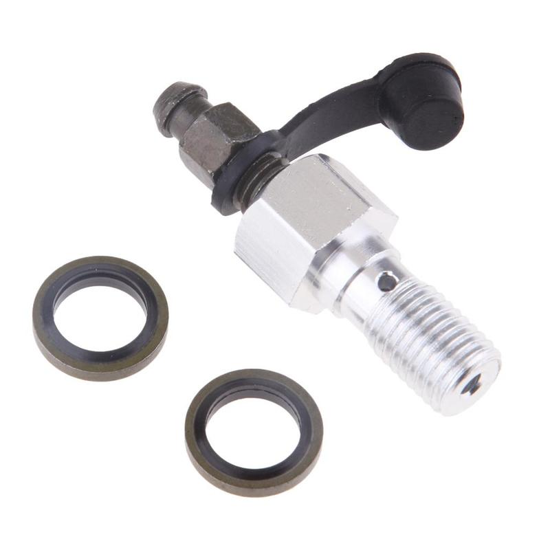 Motorcycle Brake Caliper Banjo Bolt Bleed Screw M10 X 1.25 Aluminum Nipple for Universal Master Cylinder Repair