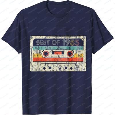 Nejlepší z roku 1985 Tričko Vintage Kazetová páska Retro Nápad na dárek k 40. narozeninám pro muže Ženy Narozené v roce 1985 Klasické Mixtape Grafické Tričko