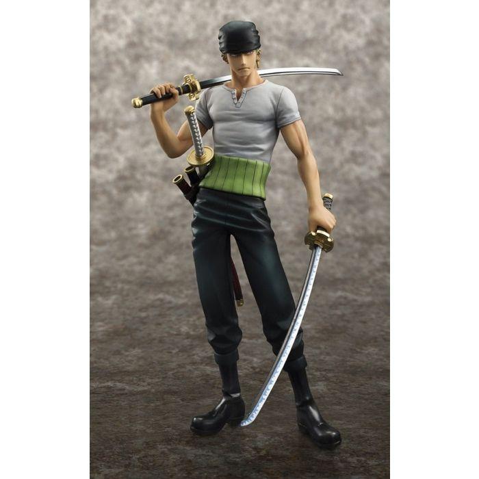 Statuette - MEGAHOUSE - One Piece - Roronoa Zoro - 10th Limited Ver. - 23 cm - Plastique - Résine
