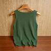 Top da Donna in Maglia Senza Maniche Scollo a V Vestibilità Larga Lavorazione a Rete Leggero Pullover Gilet Maglione Camicia Casual da Sovrapporre per l'Estate