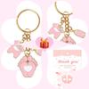 20Pcs Baby Month Celebration Souvenirs Party Decorations for Infant Welcoming Event Foot Pendant Keychains with Bags