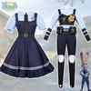 Crazy Animal City Cos Costume Policewoman Rabbit Judy Anime Two-dimensional Cosplay Costume Halloween Performance Costume