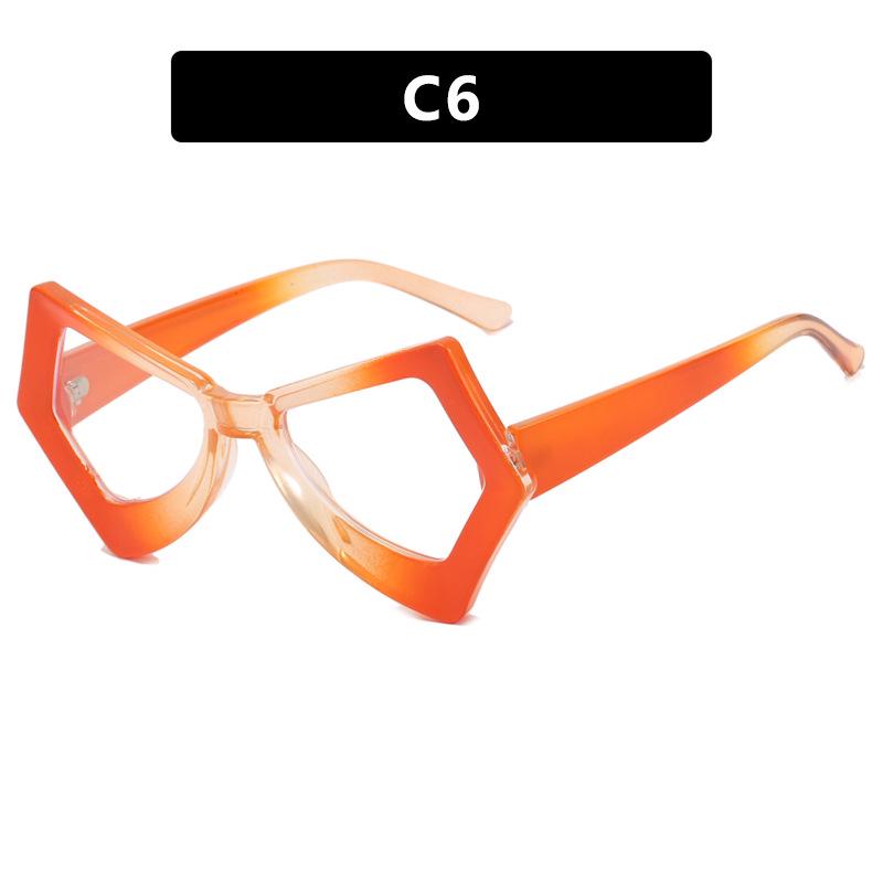 2023 Trendy Cat Eye Anti-Blue Light Butterfly Glasses with Irregular Large Frame
