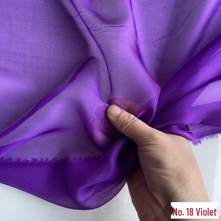 Chiffon di Vera Seta Largo 6 mm: Tessuto di Seta di Gelso Trasparente per Foulard, Vestiti Estivi e Abiti da Sera