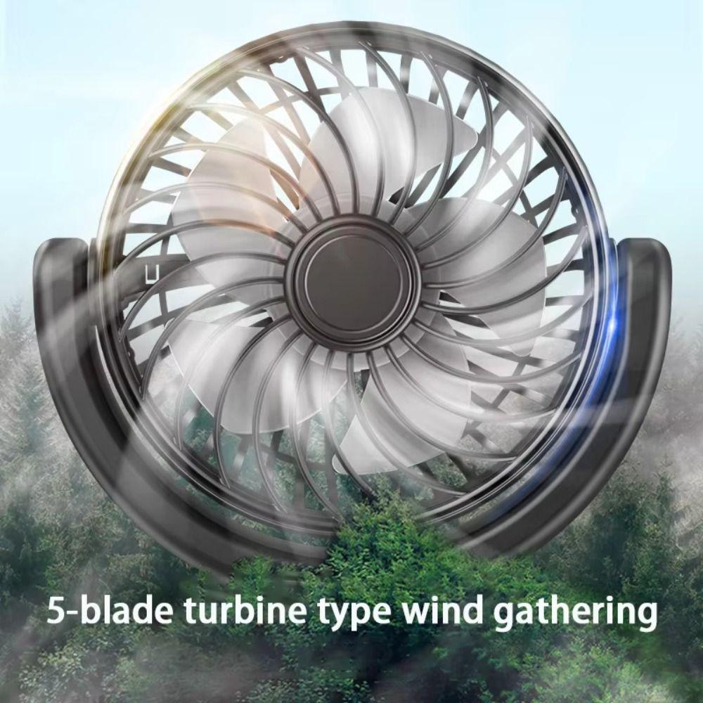 Quiet Double Head Car Fan Multiple Speed Electric Fan Portable Car Seat Fan  Truck