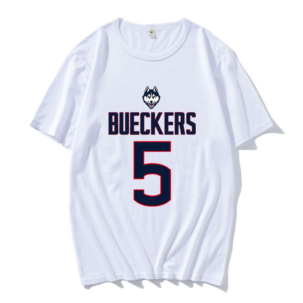 Paige Bueckers Number 5 T-shirts Basketball Player Casual Mens Tee-shirt Short Sleeve Round Neck T-shirts Graphic Printing Tees