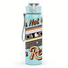 1PC Retro Cassette Tape Quote Graphic,750ml Color Plastic Sports Water Bottle,Leakproof Flip Straw Lid,Suitable for Sports Office Home Use