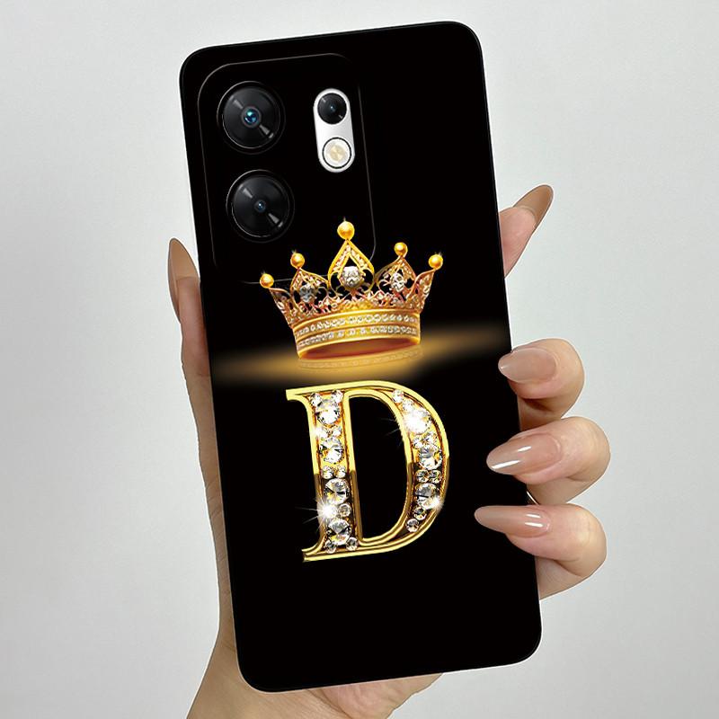 Case for infinix Zero 30 4G 5G Case X6731 Crown Letters Soft Silicone Shockproof Cover For Infinix Zero30 4g Cases X6731B Funda