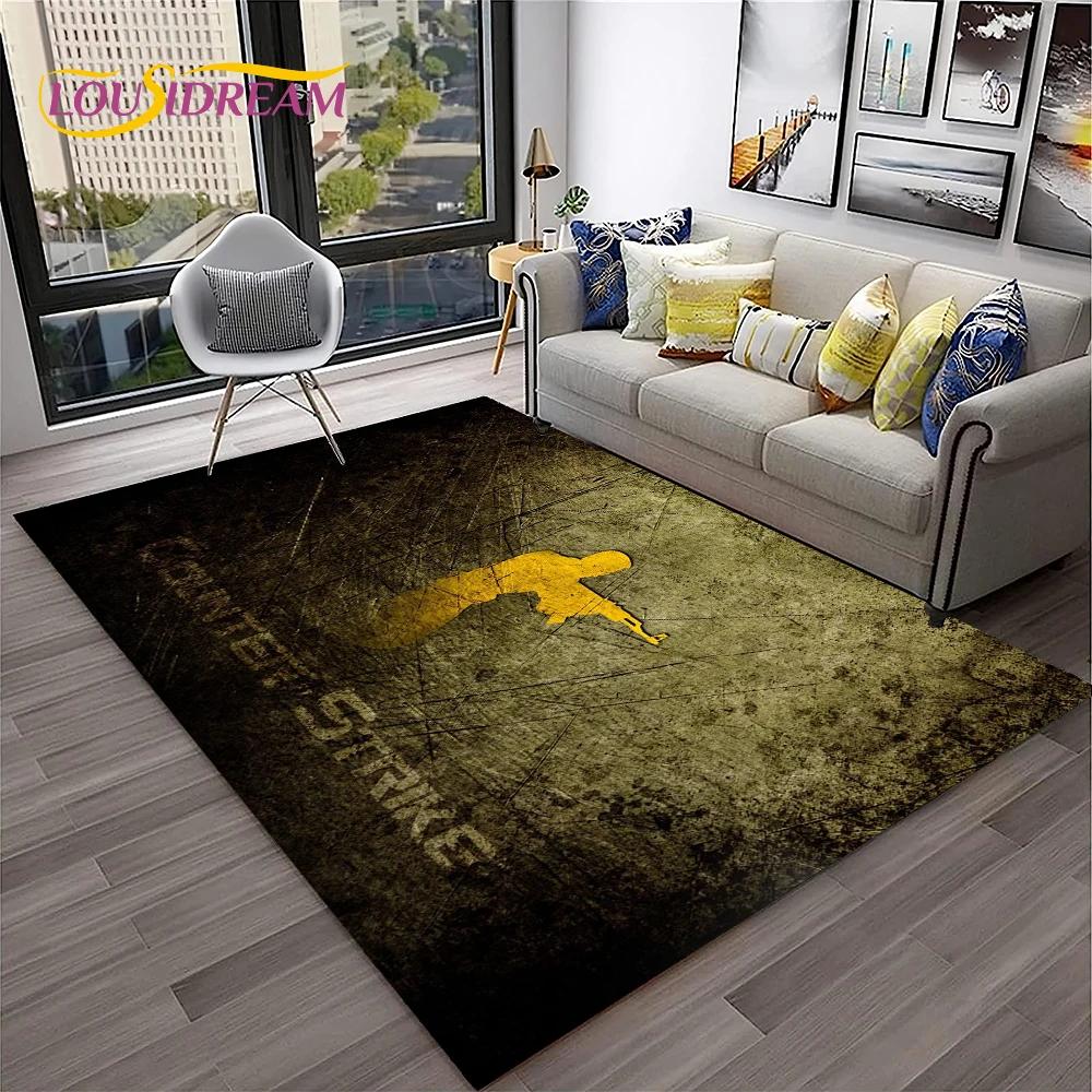3D CS GO Game,Counter Strike Gamer Carpet Rug for Home Living Room Bedroom Sofa Doormat Decor,kids Area Rug Non-slip Floor Mat