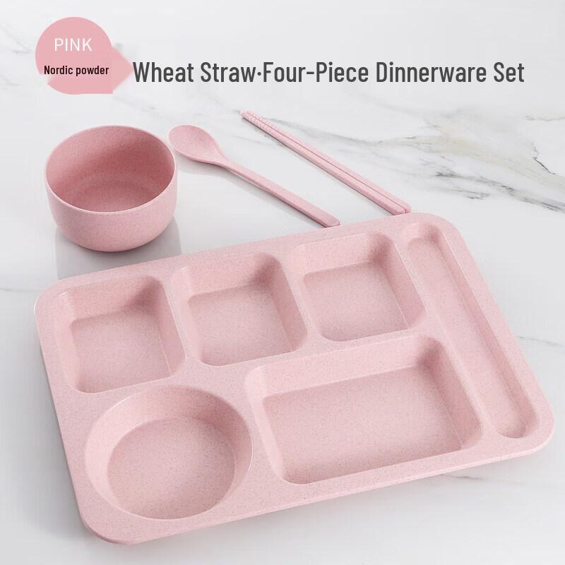 Wheat Straw Divided Plate Set