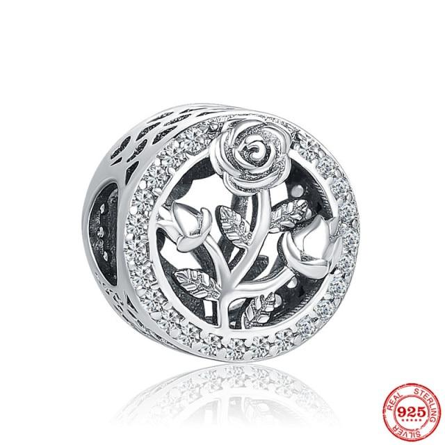 

925 стерлингового серебра сердце круглые животные бусины оригинальный браслет с подвесками для женщин DIY мода серебро 925 изготовление ювелирных изделий