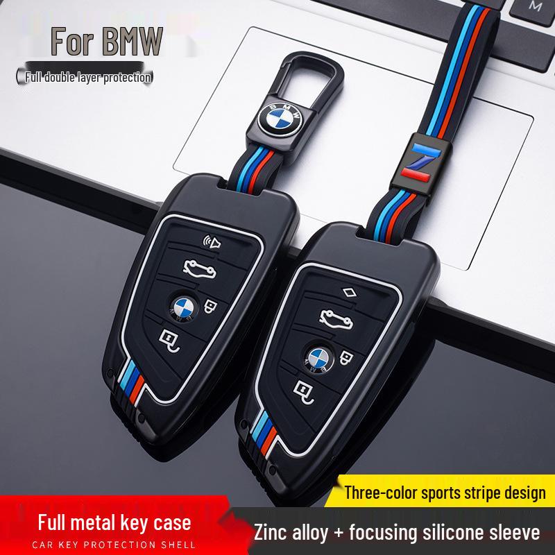BMW Series Key Case for Women: Fits 3, 5, 7 Series, X3-X6 with Blade, 320Li; Fashionable Key Bag with Buckle.