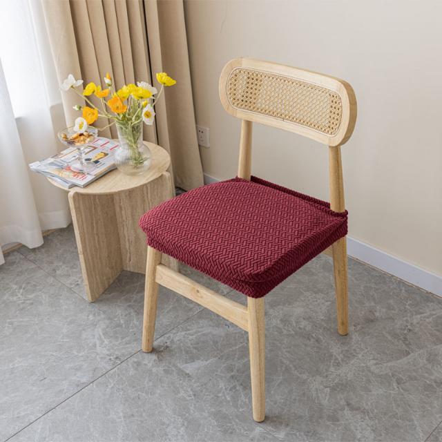 Huse pentru scaune elastice jacquard Huse pentru scaune din spandex solid Protector de fotoliu lavabil pentru nunta, bucatarie, banchet, acasa