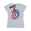 Marvel Womens/Ladies Captain America Civil War Painted Vs Iron Man Cotton T-Shirt