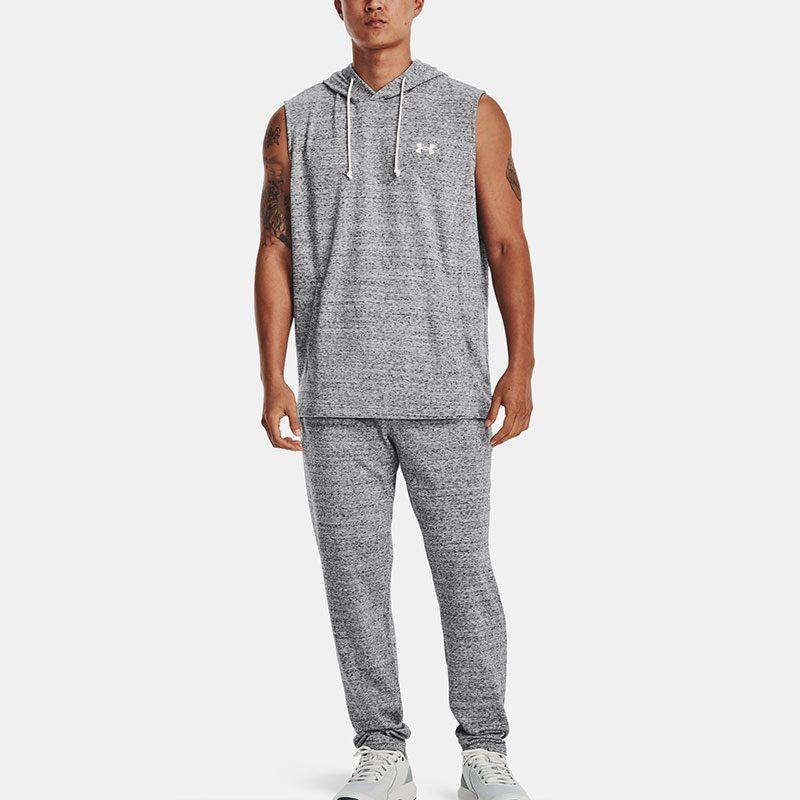 Under Armour Rival Casual Pants Men's Light Gray Moderate Straight Fit Pants 1376772-011